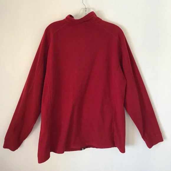 L.L. Bean fleece zip up jacket men size Large Tall Red - Picture 4 of 8